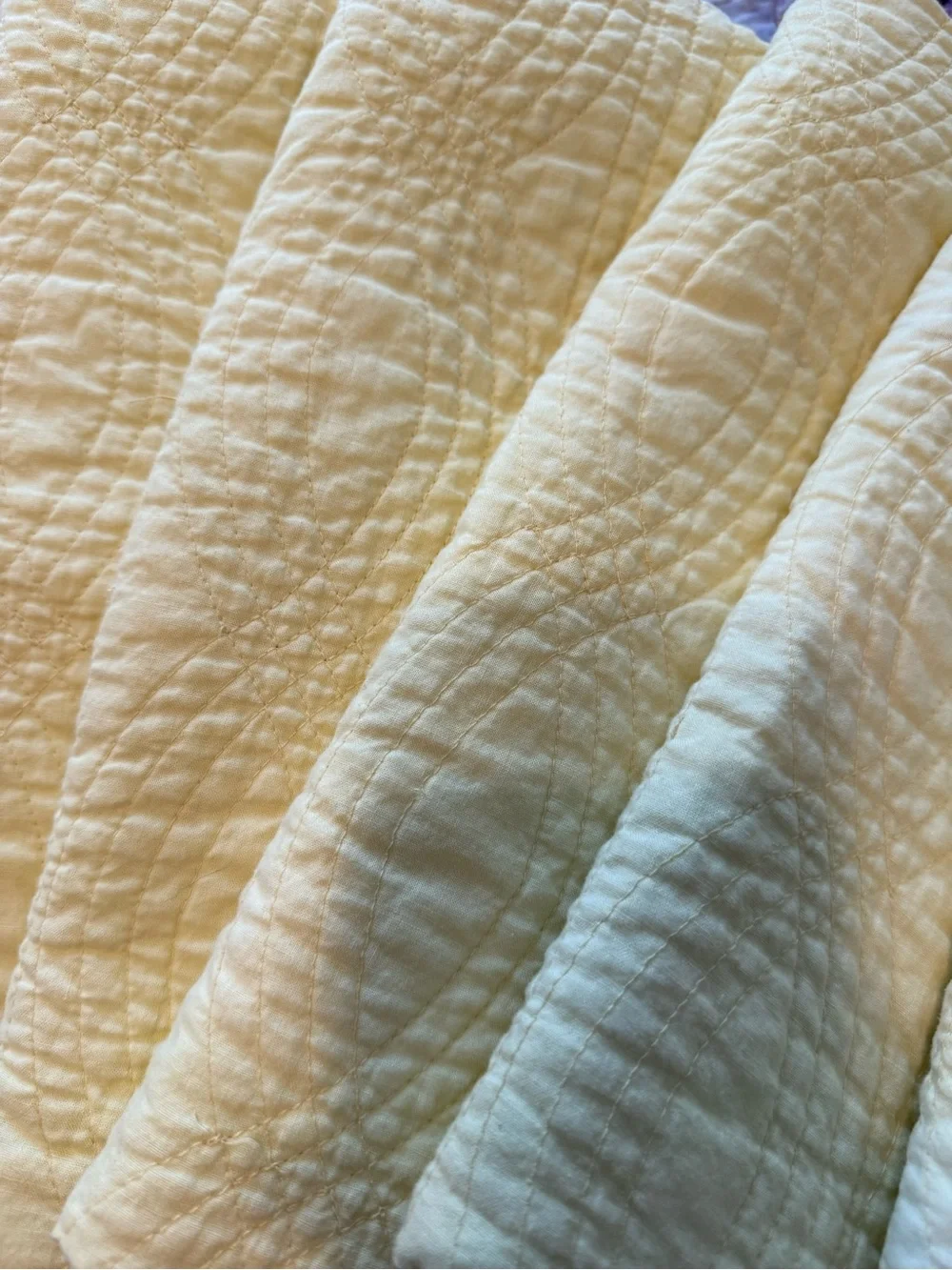 Classic Yellow Quilted Window Valance - Neutral Home Accents